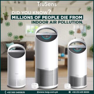 Did u know that every year over a million people die out of diseases caused due to indoor air pollution. It’s time we bring a change! And the minimum one can do is be cautious of the air consumed. Keep your air clean and contaminant free to create a safe and secure environment for everyone using Trusens air purifiers.
To buy our air purifier visit us at https://www.tsap.com.pk/product-category/air-purifiers
#tsap #trusens #airpurifier #cleanair #healthylife #breathepure